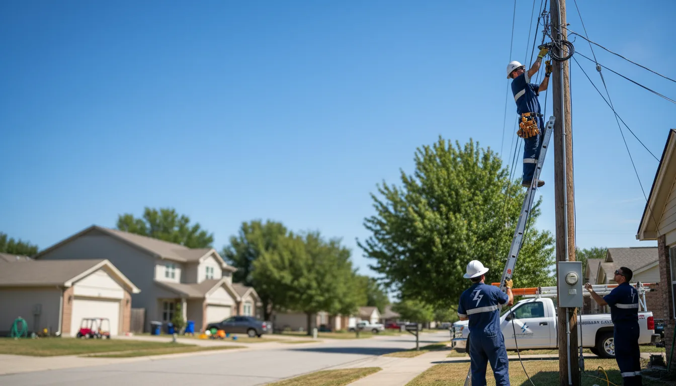 Residential electrician providing installation services in West Columbia, TX